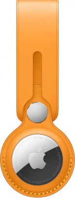Брелок-подвеска для AirTag Кожаный брелок-подвеска для AirTag, цвет «золотой апельсин»