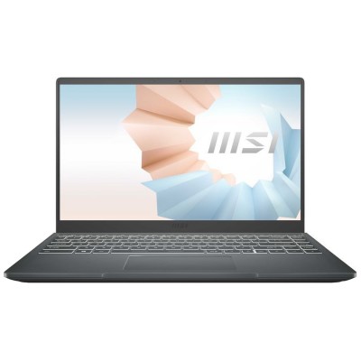 Ноутбук MSI Modern 14 B11MOU-636RU 14"(1920x1080 (матовый) IPS)/Intel Core i5 1155G7(2.5Ghz)/8192Mb/512PCISSDGb/noDVD/Int:Intel Iris Xe Graphics/Cam/BT/WiFi/war 1y/1.2kg/Carbon Grey/W10