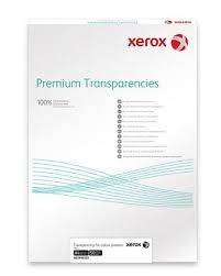Пленка прозрачная Premium XEROX для ч/б лазерной печати A4, 100гр/м2,100 л. (без подложки и полосы)