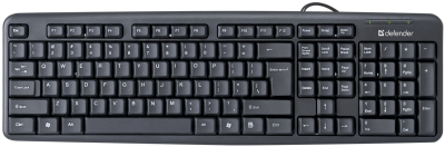 Defender Проводная клавиатура Element HB-520 USB RU,черный,полноразмерная USB Defender Element HB-520 USB
