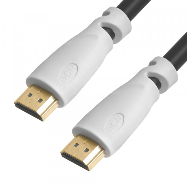GCR Кабель Premium 3.0m HDMI версия 2.0, HDR, Ultra HD 4K60 Hz/ 5K30Hz, 3D, Ethernet 18.0 Гбит/с, OD8.0mm, 28/26 AWG, черный, белые коннекторы, GCR-51191 Greenconnect HDMI (m) 2.0 - HDMI (m) 2.0 3м белый