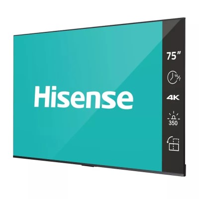 Информационный дисплей Hisense 75" 75DP30FE 350 nit, 4K, DLED, 16/7, RAM 2GB, ROM 16GB, Android 9, Landscape & Portrait