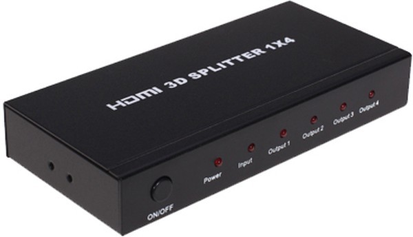 Разветвитель HDMI 1.4  1x4 Greenline, 4Kx2K 30Hz / 1080p 120Hz / 3D 60Hz, GL-v104W Greenconnect GL-v104W