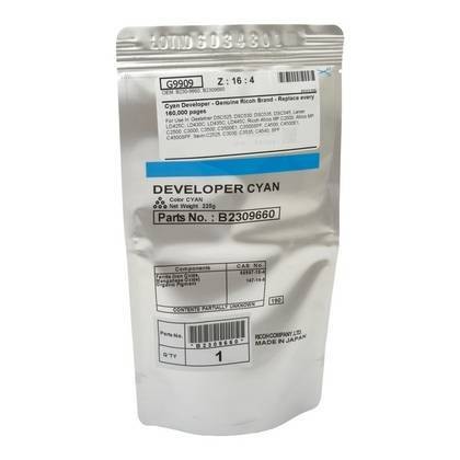 Девелопер RICOH Aficio MPC 2000/2500/3000/3500/4500 (B230-9660, B2309660) cyan 160K