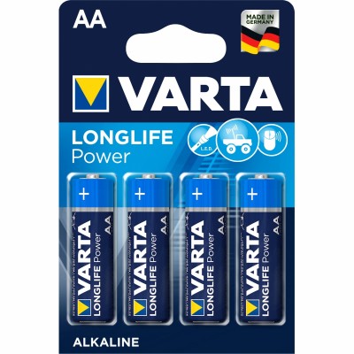 Батарейка Varta LONGLIFE POWER (HIGH ENERGY) LR6 AA BL4 Alkaline 1.5V (4906) (4/80/400) VARTA 04906121414