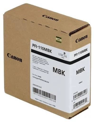 Картридж CANON PFI-110 MBK матовый черный,  160 мл