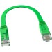 GCR Патч-корд PROF плоский прямой 0.5m, UTP медь кат.6, зеленый, 30 AWG, ethernet high speed 10 Гбит/с, RJ45, T568B, GCR-52835 Greenconnect GCR-52835