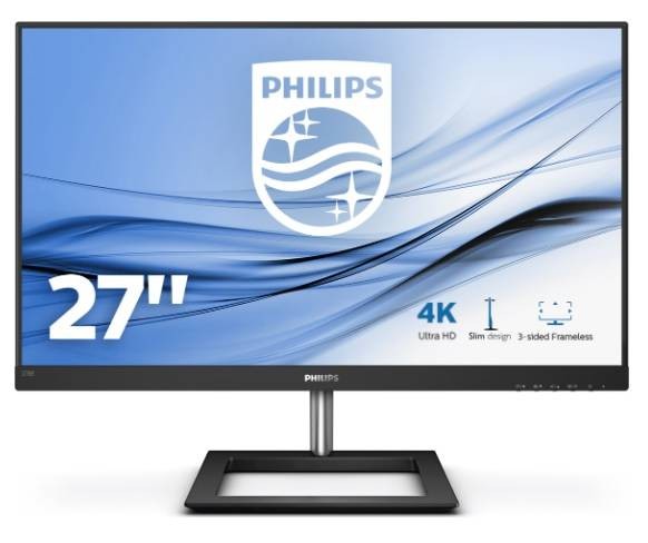 МОНИТОР 27" PHILIPS 278E1A/00 Black (IPS, 3840x2160, 4 ms, 178°/178°, 350 cd/m, 1000:1, +2xHDMI, +DisplayPort, +MM)