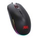 AOC Мышь игровая профессиональная GM500, многоцветная RGB, 5000 dpi., Pixart 3325, USB кабель 1,8 м, чёрный.