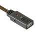 GCR Удлинитель активный 5.0m USB 2.0, AM/AF, GOLD, черно-прозрачный, с усилителем сигнала, 28/24 AWG, разъём для доп.питания, 44-050600 Greenconnect USB 2.0 Type-AM - USB 2.0 Type-AF