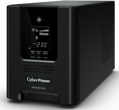 ИБП CyberPower PR2200ELCDSL, Line-Interactive, 2200VA/1980W, 8 IEC-320 С13, 1 IEC C19 розеток, USB&Serial, SNMPslot, LCD дисплей, Black, 0.5х0.6х0.3м., 28.4кг. CyberPower PR2200ELCDSL