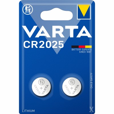 Батарейка Varta ELECTRONICS CR2025 BL2 Lithium 3V (6025) (2/20/200) VARTA 06025101402