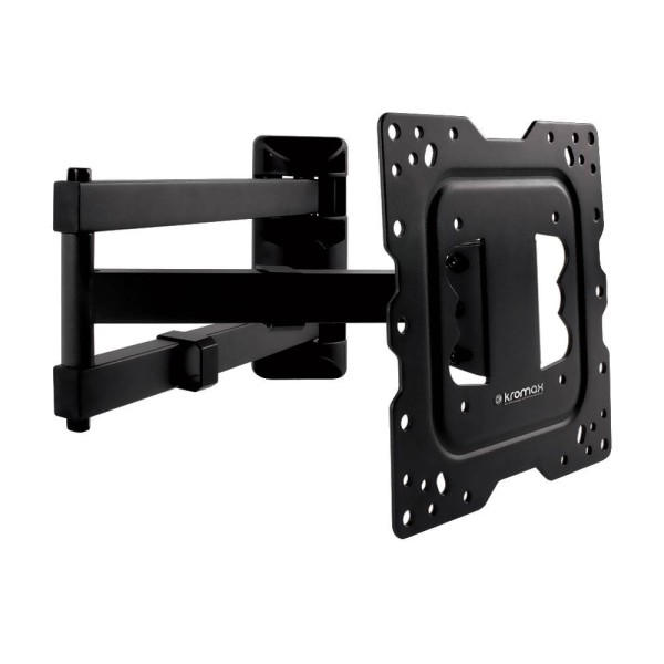 Кронштейн Kromax DIX-18 черный для TV 22"-55", настенный наклонно-поворотный, max VESA 400x400, от стены 66-605мм, накло