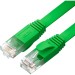 GCR Патч-корд PROF плоский прямой 7.5m, UTP медь кат.6, зеленый, 30 AWG, ethernet high speed 10 Гбит/с, RJ45, T568B, GCR-52844 Greenconnect GCR-52844