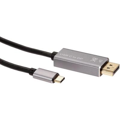 Кабель-адаптер USB Type-Cm --> DP1.4v (m) 8K@60Hz, 1.8m , Alum Shell,VCOM <CU480MC-1.8M> VCOM CU480MC-1.8M