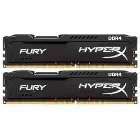 Модуль памяти Kingston 16GB 3200МГц DDR4 CL18 DIMM (Kit of 2) 1R*8 HyperX FURY Black 