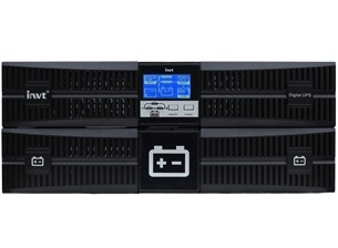 Батарейный кабинет для ИБП INVT HR1110XS с возможностью инсталляции в серверный шкаф в составе: комплект аккумуляторных перемычек и межполочных кабелей – 1 шт.,  автомат отсечки батарейного компелкта – 1 шт., батарея INVT 12V*9Ah – 16 шт. Батарейный кабин
