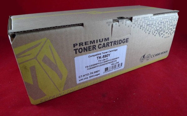 Тонер-картридж для Kyocera FS-C2026MFP/C2126MFP/C2526MFP/C2626MFP/C5250dn/P6026cdn TK-590Y yellow 5K ELP Imaging®