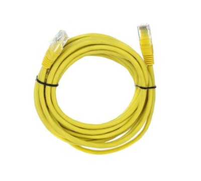 Патчкорд литой "Telecom" UTP кат.5е 5,0м желтый