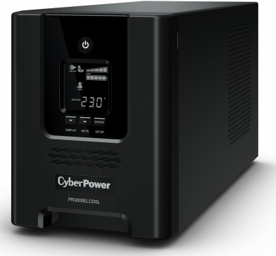 ИБП CyberPower PR3000ELCDSL, Line-Interactive, 3000VA/2700W, 8 IEC-320 С13, 1 IEC C19 розеток, USB&Serial, SNMPslot, LCD дисплей, Black, 0.6х0.3х0.4м., 29.6кг. CyberPower PR3000ELCDSL