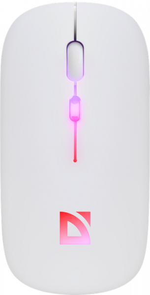 Defender Беспроводная оптическая мышь Touch MM-997 бел,2.4+BT,RGB,400mAh,бесшумная Defender Touch MM-997
