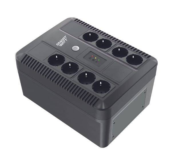 ИБП UPS SAFE PRO 650, Li-AS, Br, 600/360 ВА/Вт, LED, USB, RJ11/45, SCHUKOx8, 1*7 Ач