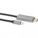 Кабель-адаптер USB Type-Cm --> DP1.4v (m) 8K@60Hz, PD 100W,1.8m , Alum Shell,VCOM <CU480MCPD-1.8M> VCOM CU480MCPD-1.8M