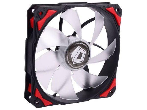 Вентилятор ID-Cooling PL-12025-R (120мм, 14-35 dB, 600-2200 rpm, 4 pin, красная подсветка) RTL