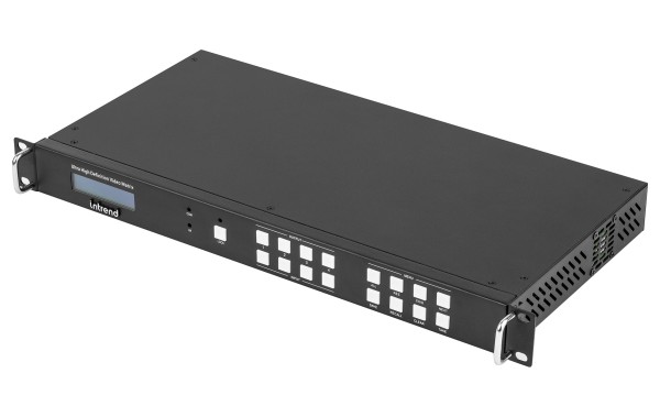 Матричный коммутатор Intrend [ITMFS-4x4H2A] HDMI 4x4, разрешение 4К60, бесподрывный, с поддержкой видеостены, деэмбеддирование звука