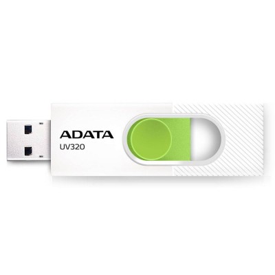 Флеш накопитель 64GB A-DATA UV320, USB 3.2, белый/зеленый
