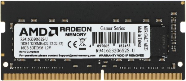 Память DDR4 16Gb 3200MHz AMD R9416G3206S2S-U