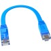 GCR Патч-корд PROF плоский прямой 0.15m, UTP медь кат.6, синий, 30 AWG, ethernet high speed 10 Гбит/с, RJ45, T568B, GCR-52846 Greenconnect GCR-52846