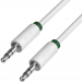 Greenconnect Кабель аудио 0.5m jack 3,5mm/jack 3,5mm белый, зеленая окантовка, ультрагибкий, 28 AWG, M/M, Premium GCR-AVC1662-0.5m, экран, стерео Greenconnect 0.5m jack 3.5mm/jack 3.5mm белый