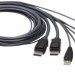 2-портовый, USB, DisplayPort, кабельный KVM-переключатель с пультом удаленного переключения порта, разрешение 2560 x 1600 при 60 Гц ATEN CS22DP