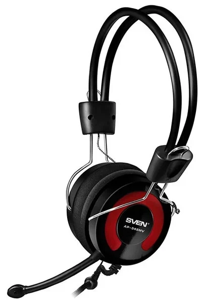 SVEN Наушники с микрофоном AP-545MV, черный-красный