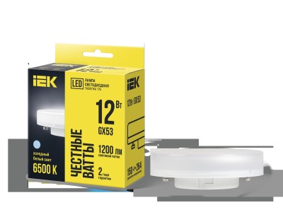 Лампа светодиодная IEK LLE-T80-12-230-65-GX53