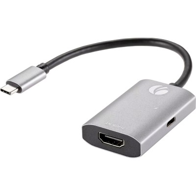 Aдаптер USB 3.1 Type-Cm --> HDMI A(f) , 4K@60Hz, PD charging, Alum Shell, VCOM <CU452A> VCOM CU452A