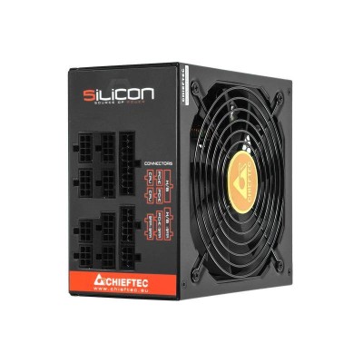 Блок питания Chieftec SILICON SLC-1000C <1000W, (4x(20+4)+8+(4+4)) pin, 6x(6+2) pin, 9xSATA, 3xMolex, FDD, 14 см, 85%, м