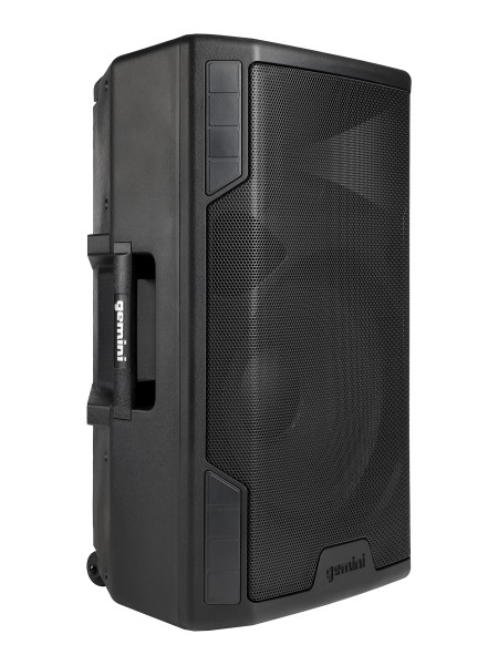 Акустическая система Gemini [GSP-5500] Активная, 2-х полосная, RMS/Peak 550/2200 Вт, АЧХ 40-20000 Гц, SPL 126 дБ, 15" ВЧ, 1,35" ВЧ, вх.: (2) XLR Mic, (2) 1/4" TRS Mic, 1/8 TRS AUX, RCA (L/R) AUX, XLR, вых.: XLR Mix, USB, SD, FM, Bluetooth