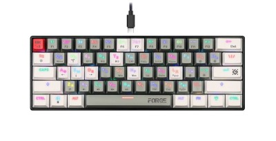 Defender Механическая клавиатура Forge GK-345 RU,3в1,61кн+keycap set,крас.св
