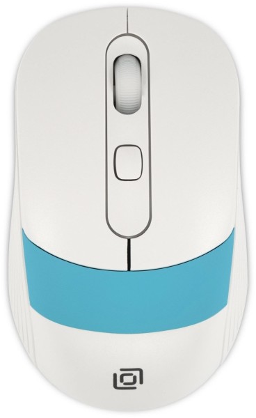 Мышь Oklick 310MW белый/синий оптическая 3200dpi беспров. USB для ноутбука 4but (1869094) Oklick 1869094