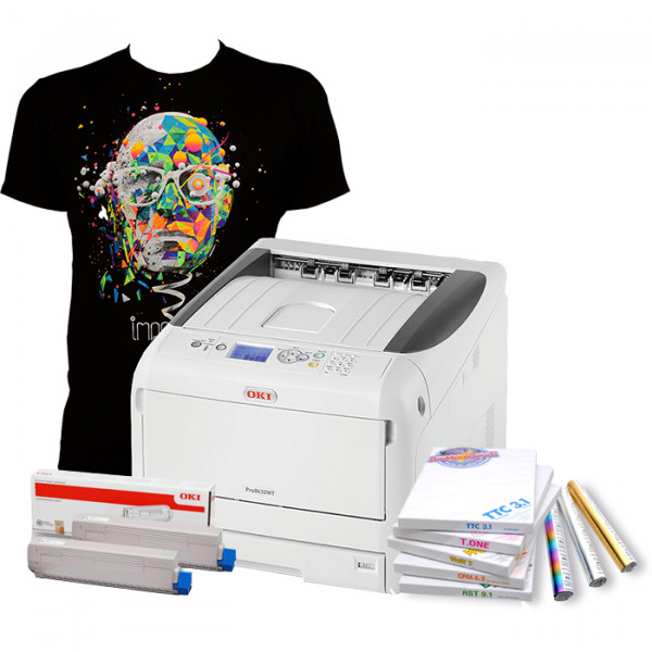 2 белых тонера + бумага для термопереноса + процессор