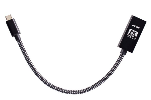 Кабель-адаптер USB3.1 Type-Cm --> HDMI A(f) 8K@60Hz, 0.2m, медь,Telecom <TCC022>