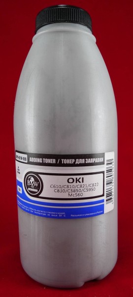 Тонер OKI C610/C810/C821/C822/C830/C5850/C5950/MC560 Black (фл. 180г) B&W Premium Tomoegawa фас.Россия