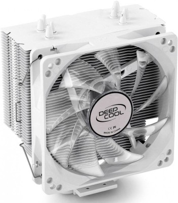 Кулер CPU DEEPCOOL GAMMAXX 400 WHITE (универсальный, 130W, 18-30 dB, 900-1500 rpm, 120мм, 4pin, медь+ алюминий, подсветк