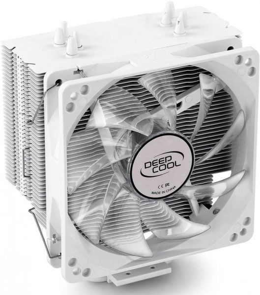 Кулер CPU DEEPCOOL GAMMAXX 400 WHITE (универсальный, 130W, 18-30 dB, 900-1500 rpm, 120мм, 4pin, медь+ алюминий, подсветк