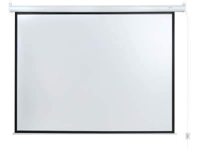 [LEC-100107] Экран с электроприводом Lumien [Eco Control] 183x244 см (раб. область 175х236 см) (116") Matte White черная кайма по периметру 4:3