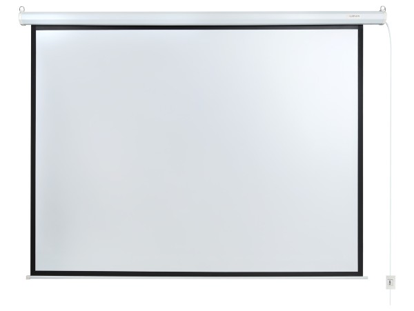 [LEC-100107] Экран с электроприводом Lumien [Eco Control] 183x244 см (раб. область 175х236 см) (116") Matte White черная кайма по периметру 4:3
