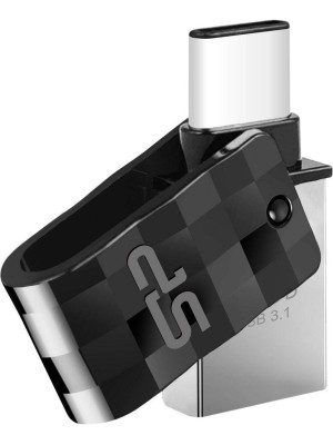 Флеш накопитель 16Gb Silicon Power Mobile C31, OTG, USB 3.2/Type-C, Черный