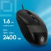 Мышь Oklick 310M черный/серый оптическая 2400dpi USB для ноутбука 4but (1869096) Oklick 1869096